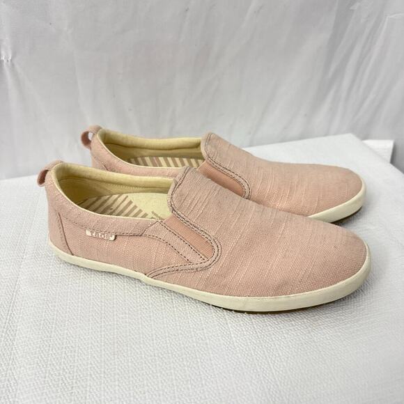 Taos Shoes Womens Size 9.5 Dandy Slip On Loafers Pink White - Picture 1 of 9